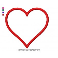 Applique Heart Love 04 Embroidery Design